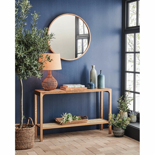 Cesta decorativa entrançada Batam Natural-5