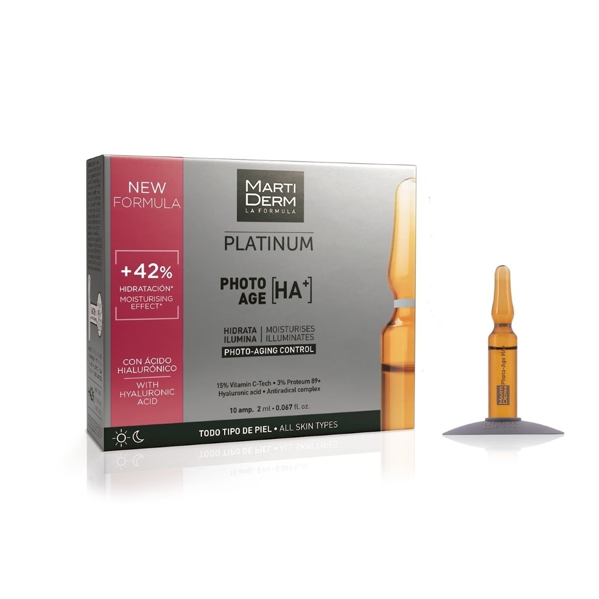 Imagem 0 de Ampolas Platinum Photo-Age HA+ 10x2ml Martiderm