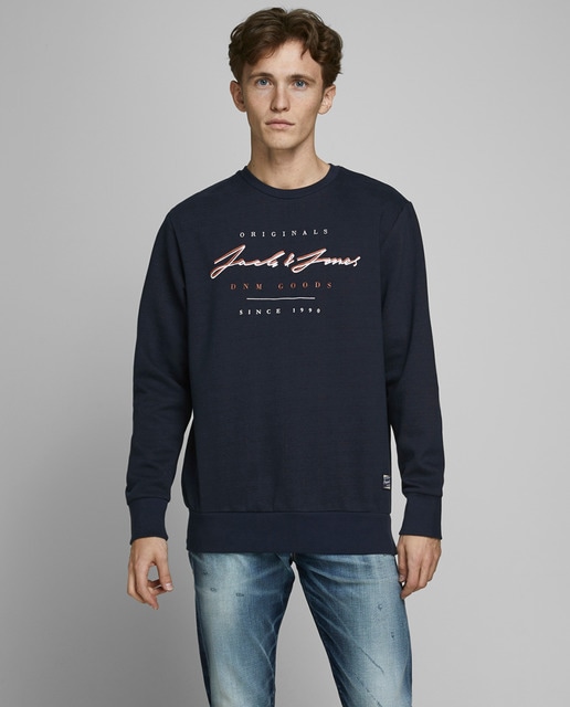Sudadera de hombre en algodón BCI azul m