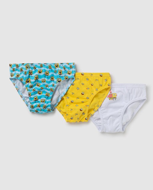 Pack Slips De Nino Estampados Bob Esponja Personajes El Corte Ingles
