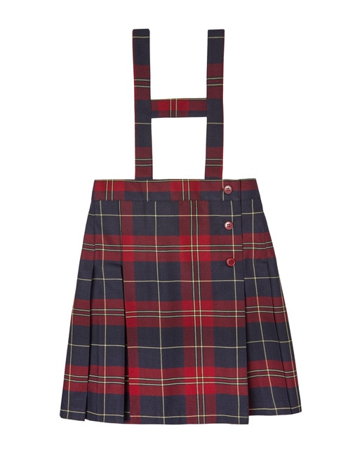 Imagen 0 de Falda de uniforme granate, con tirantes hasta talla 8
