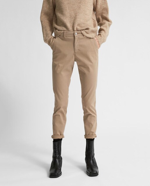 Pantalón chino de mujer algodón orgánico · Selected Femme · El Corte Inglés