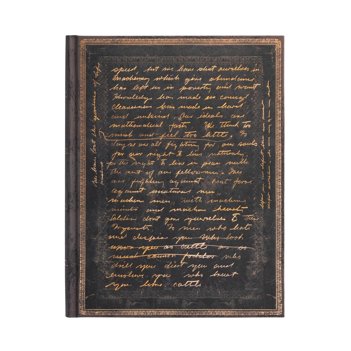 Libreta Homenaje a Charlie Chaplin Ultra (180 × 230) Rayada Paperblanks Negro Negro-1