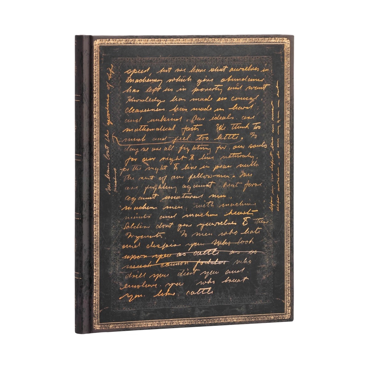 Libreta Homenaje a Charlie Chaplin Ultra (180 × 230) Rayada Paperblanks Negro Negro-2