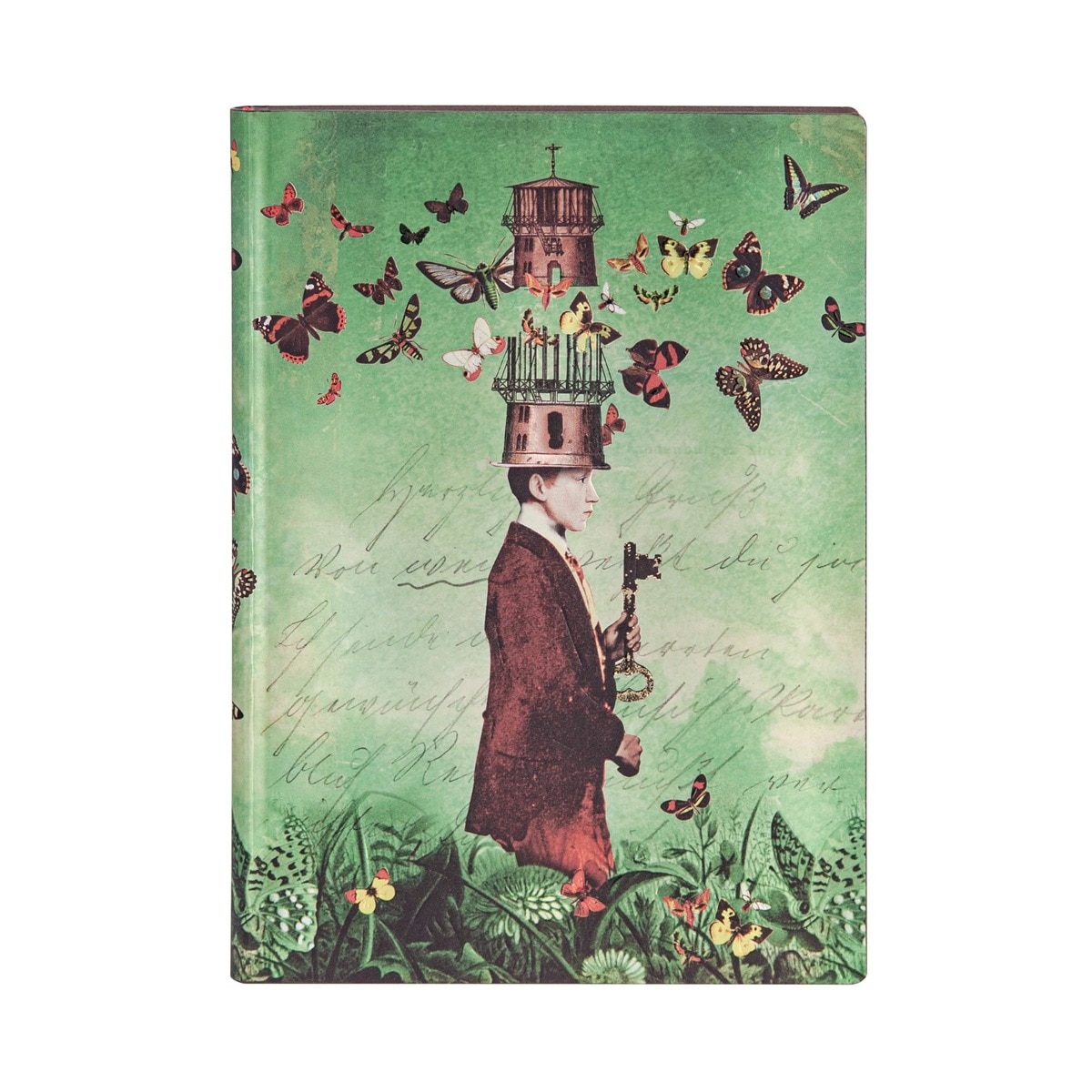 Libreta Paisaje Onírico Midi 130 × 180 Rayada Paperblanks Verde Verde-1