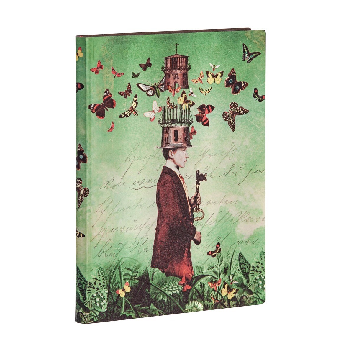 Libreta Paisaje Onírico Midi 130 × 180 Rayada Paperblanks Verde Verde-2