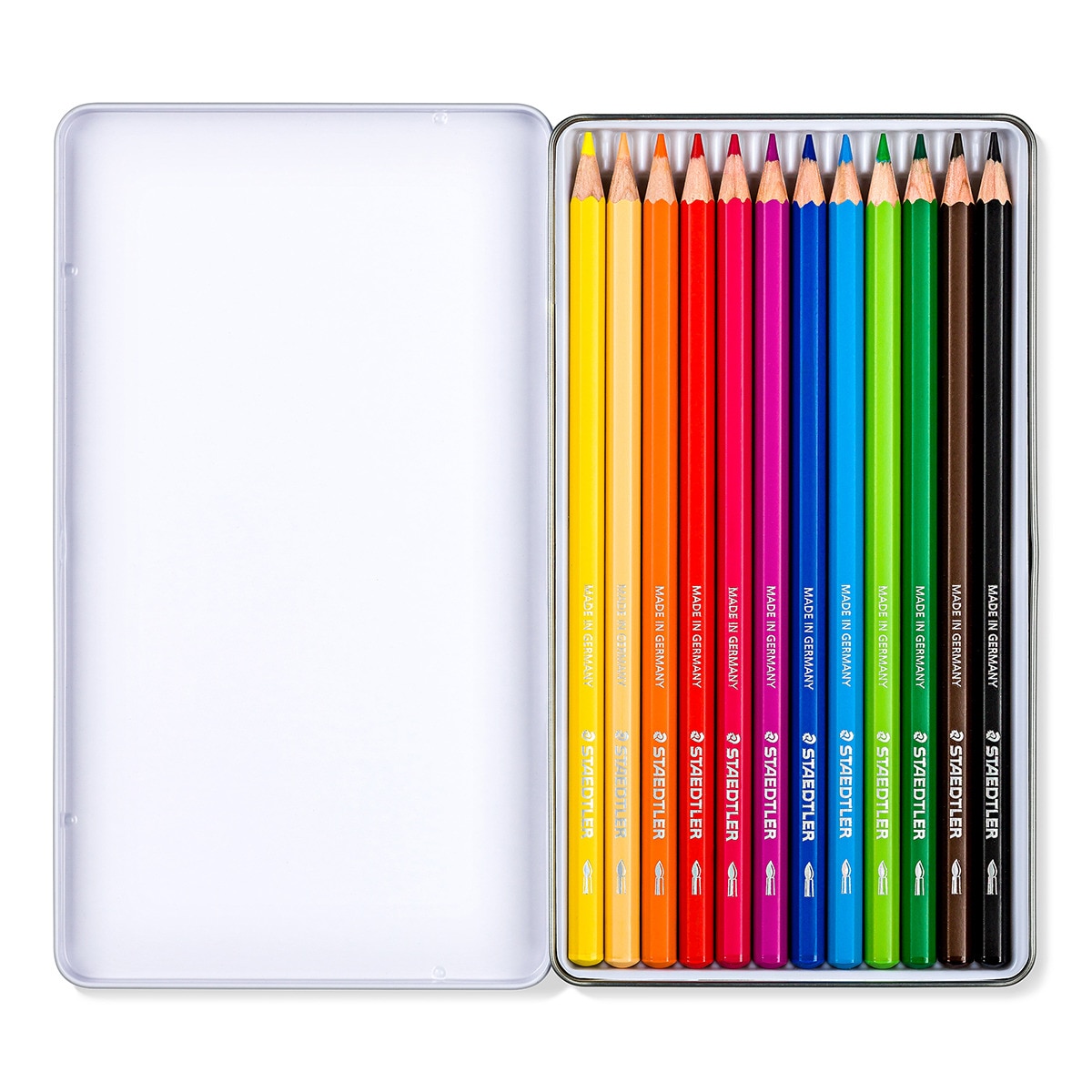12 Lápices de Color Acuarelables Design Journey Staedtler Caja Metálica 2