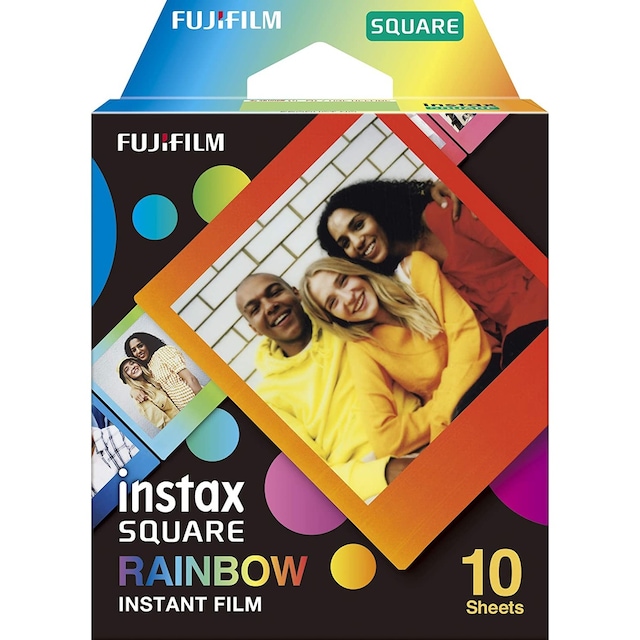 Imagem 0 de Papel Fotográfico Fujifilm Instax Square Rainbow para Cámaras Instax Square - 10 Unidades