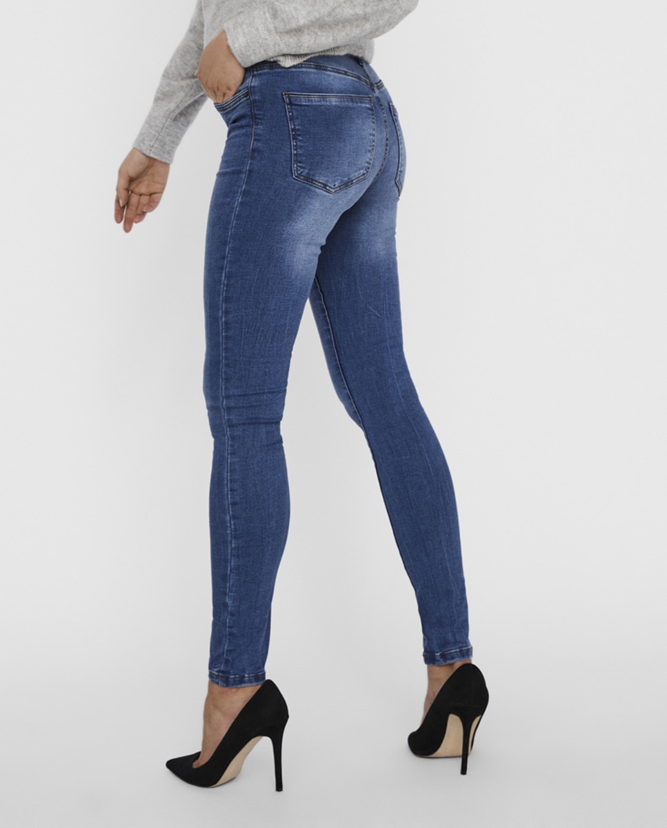 Jeans skinny slim azuis Azul-3