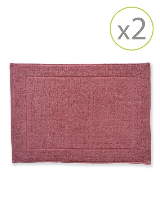 Imagen 0 de Pack de 2 alfombrines de baño de 45 x 65 cm berenjena