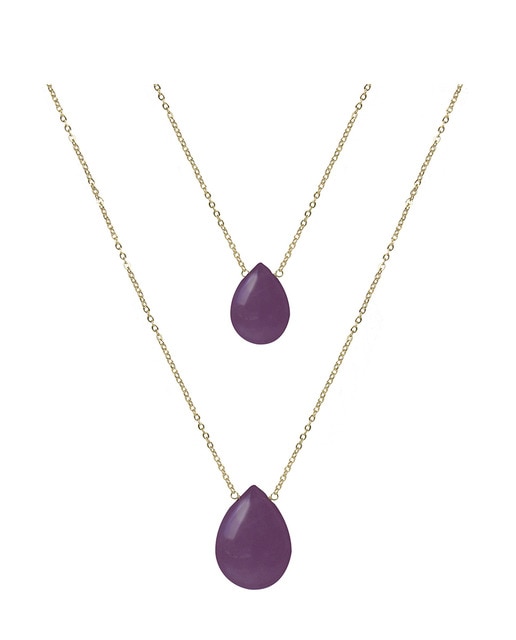 Imagen 0 de Collar Abelia metal dorado y Amatista
