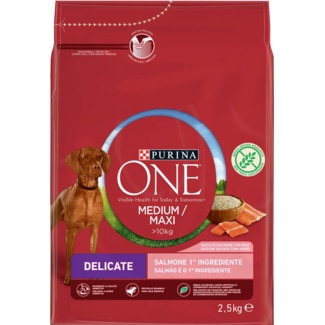 Ração para Cão Médio Delicado +10 Kg de Salmão com Arroz embalagem 2,5 kg - Purina One