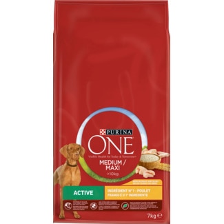 Ração para Cão Médio/Grande + 10 Kg Activo de Frango e Arroz embalagem 7 kg - Purina One