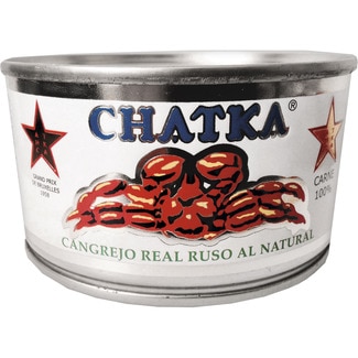 cangrejo real ruso al natural 100% carne lata 90 g neto escurrido - Chatka