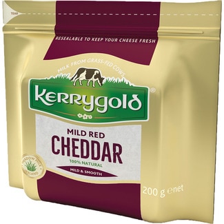 queso irlandés cheddar de vaca rojo elaborado con leche pasteurizada envase 200 g Entre 3 y 6 meses de curación - Kerrygold