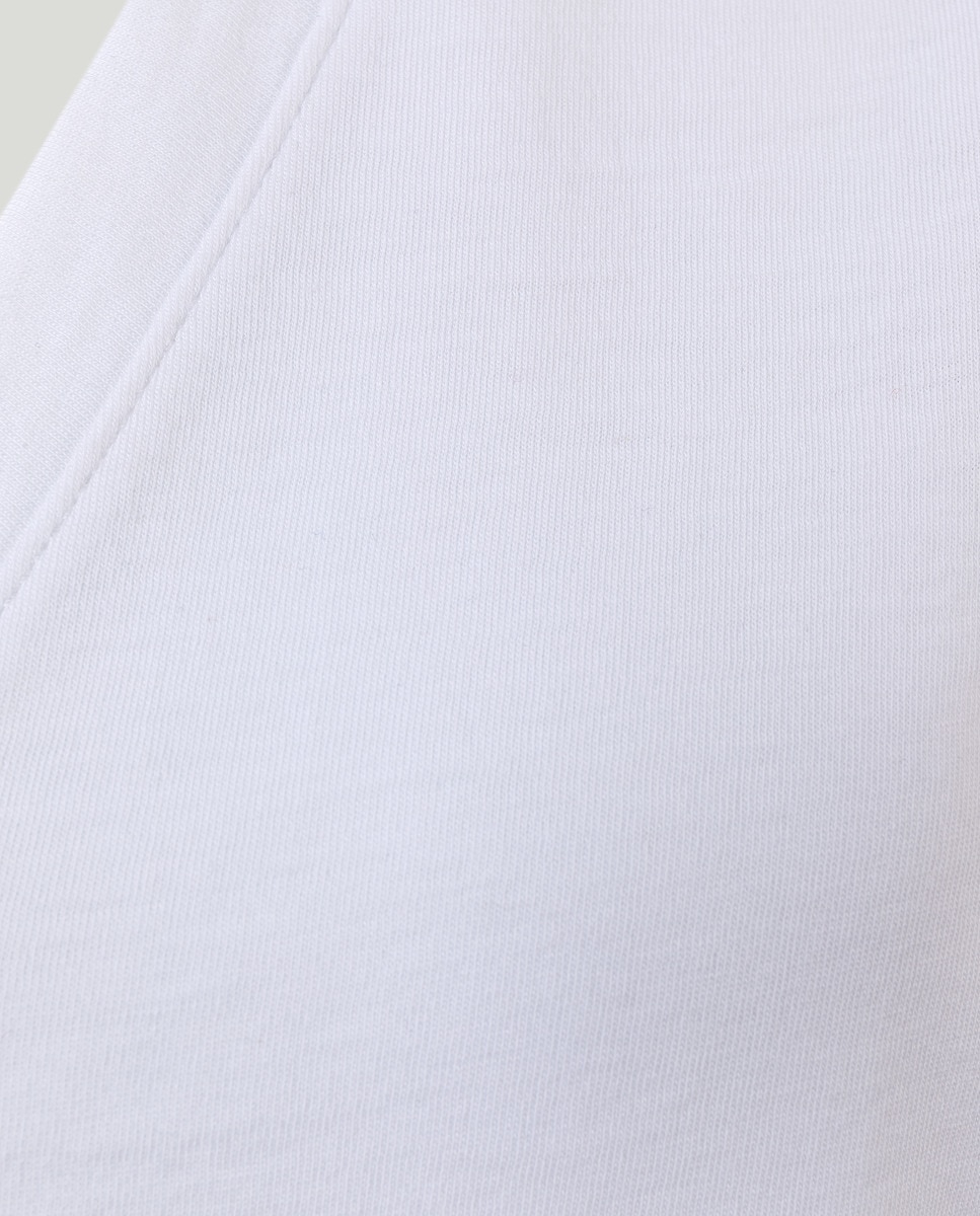 T-shirt de algodão Branco-3