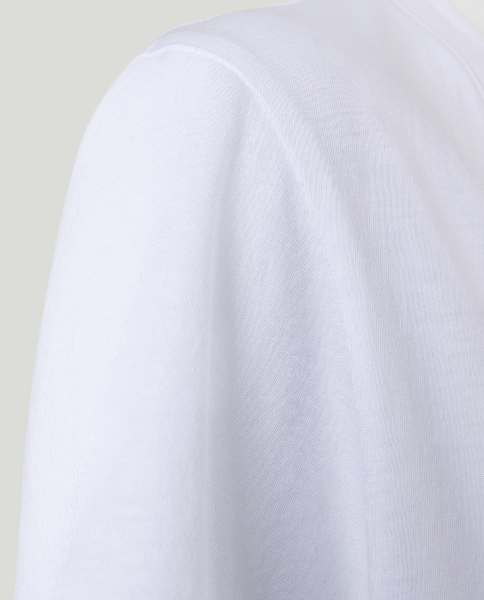 T-shirt de algodão Branco-4