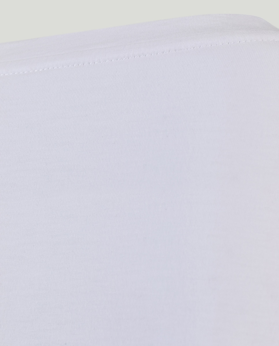 T-shirt de algodão Branco-5