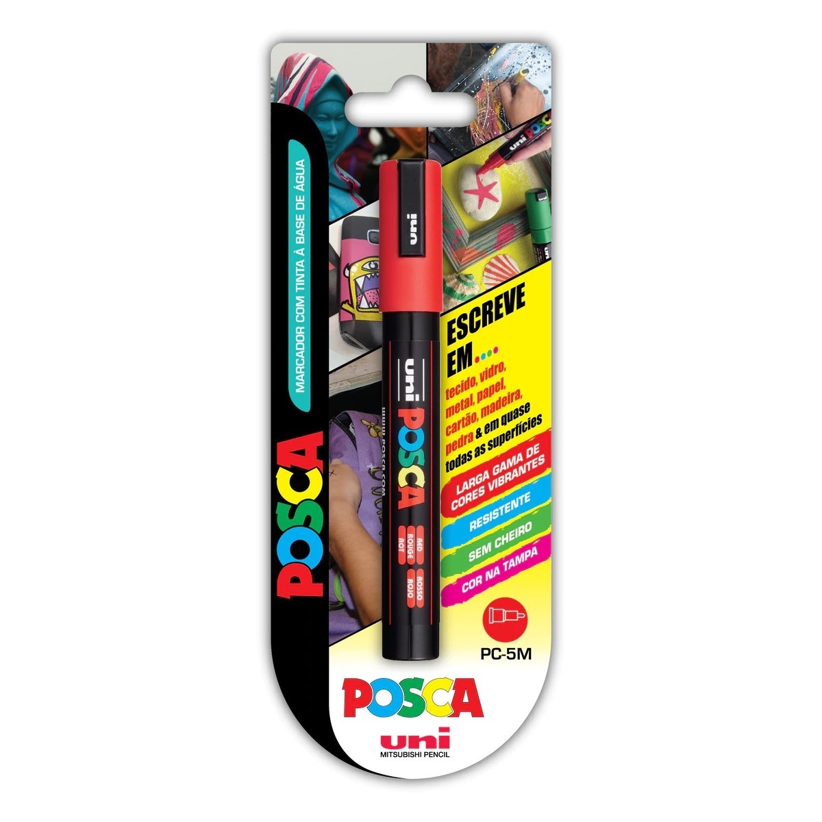 Imagem 0 de Marcador Uni Posca PC-5M Vermelho Uni Posca