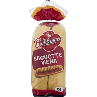 baguettes vienesas ya cortadas 4 uds bolsa 340 g - La Boulangere