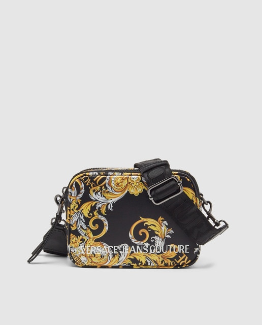 Bandolera mini de mujer Versace Jeans Couture con estampado barroco sobre  fondo negro · Versace Jeans Couture · El Corte Inglés