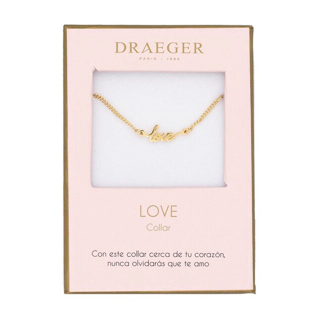 Imagen 0 de Collar Love sin Níquel Draeger Dorado