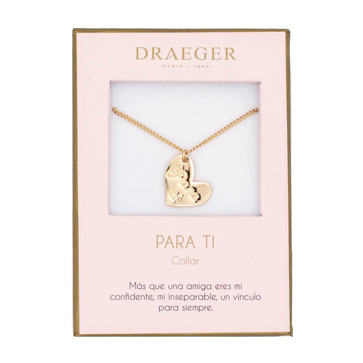 Collar Corazón Para ti sin Níquel Draeger Dorado Dorado-1