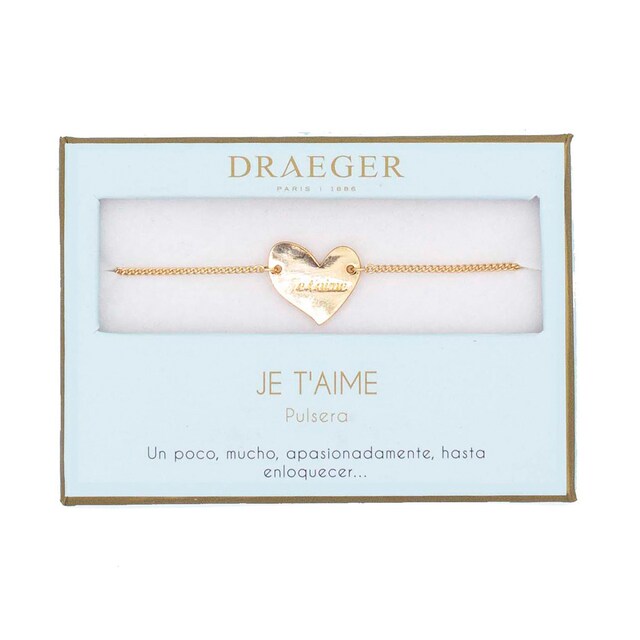 Imagen 0 de Pulsera Corazón Je T'Aime sin Níquel Draeger Dorada