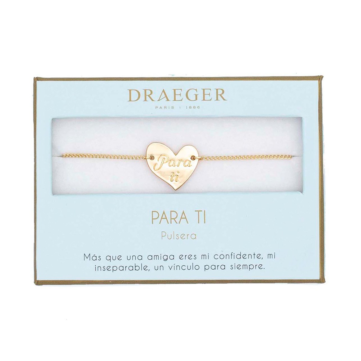 Pulsera Corazón Para Ti sin Níquel Draeger Dorada Dorado-1
