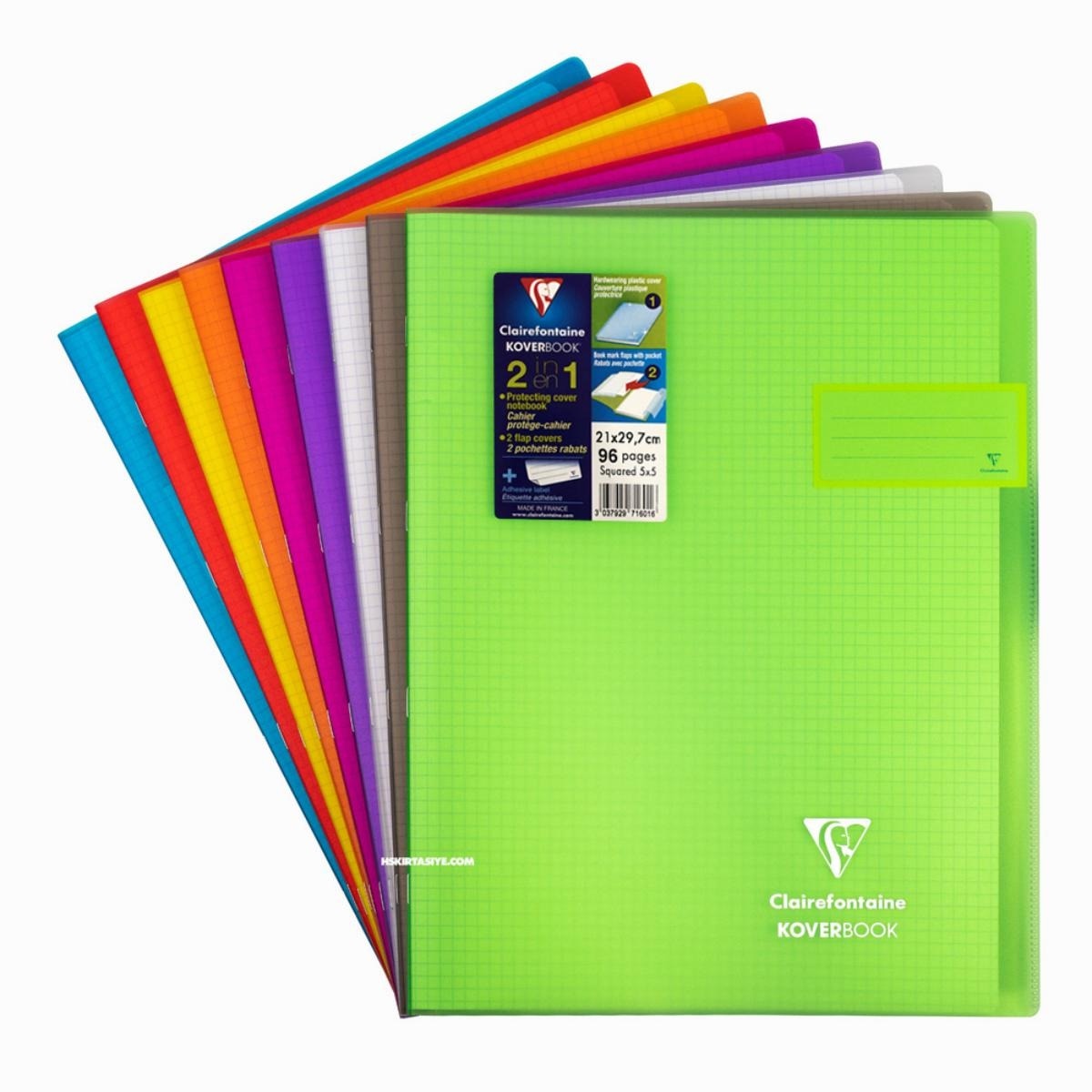 Imagem 0 de Caderno KoverBook, com Capa Transparente A4, 48Fls 5X5 Quadriculado, Clairefontaine