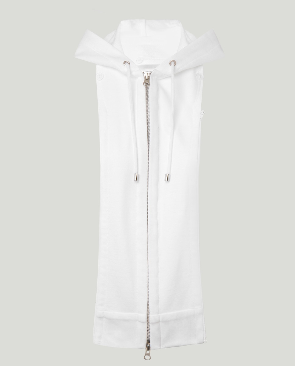 Dickey com Capuz e Fecho de Correr Branco-1