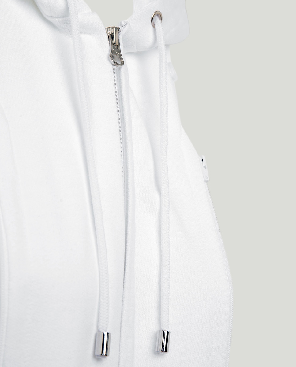 Dickey com Capuz e Fecho de Correr Branco-3