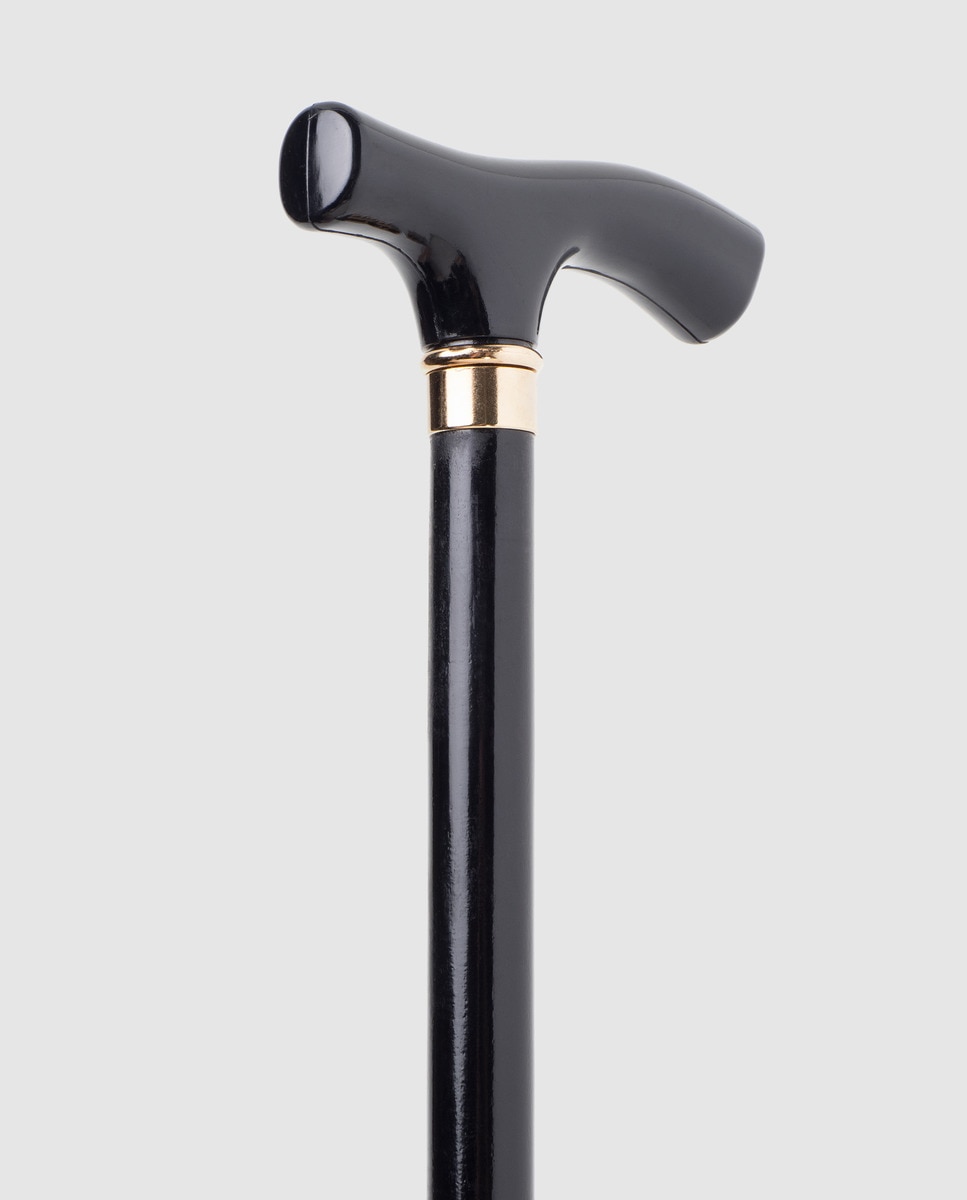 Bengala de madeira clássica mogno Preto-2