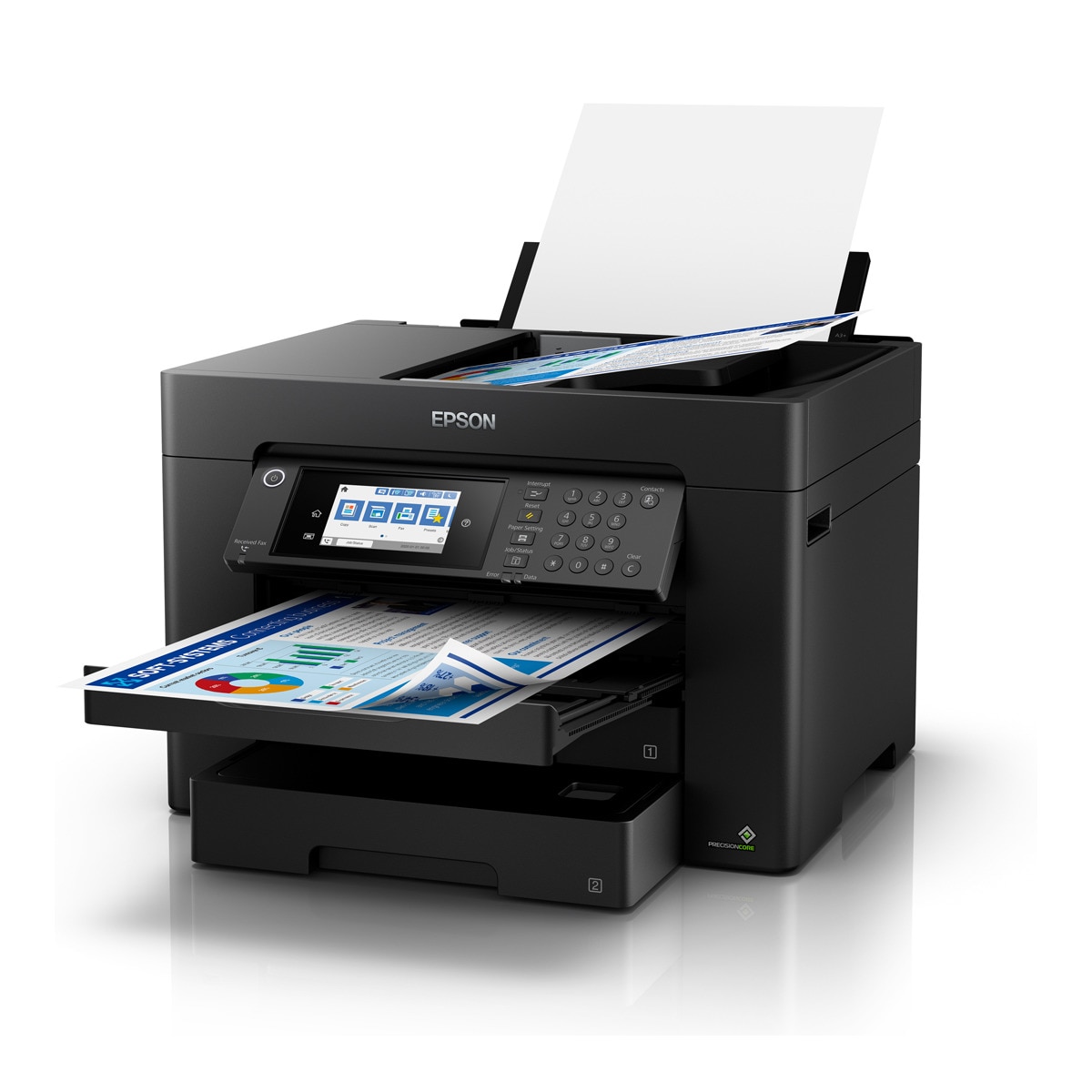 Impresora Multifunción tinta Epson WorkForce WF-7840DTWF Fax y Wi-Fi Negro-5