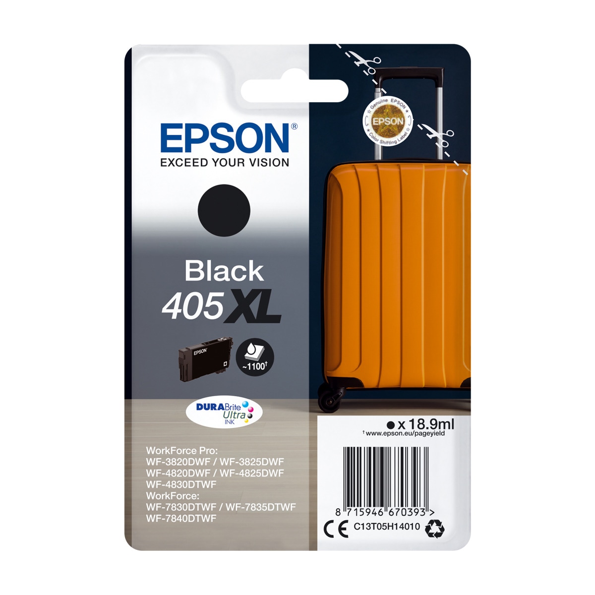 Imagen 0 de Cartucho de tinta original Epson 405 XL negro (C13T05H14010)