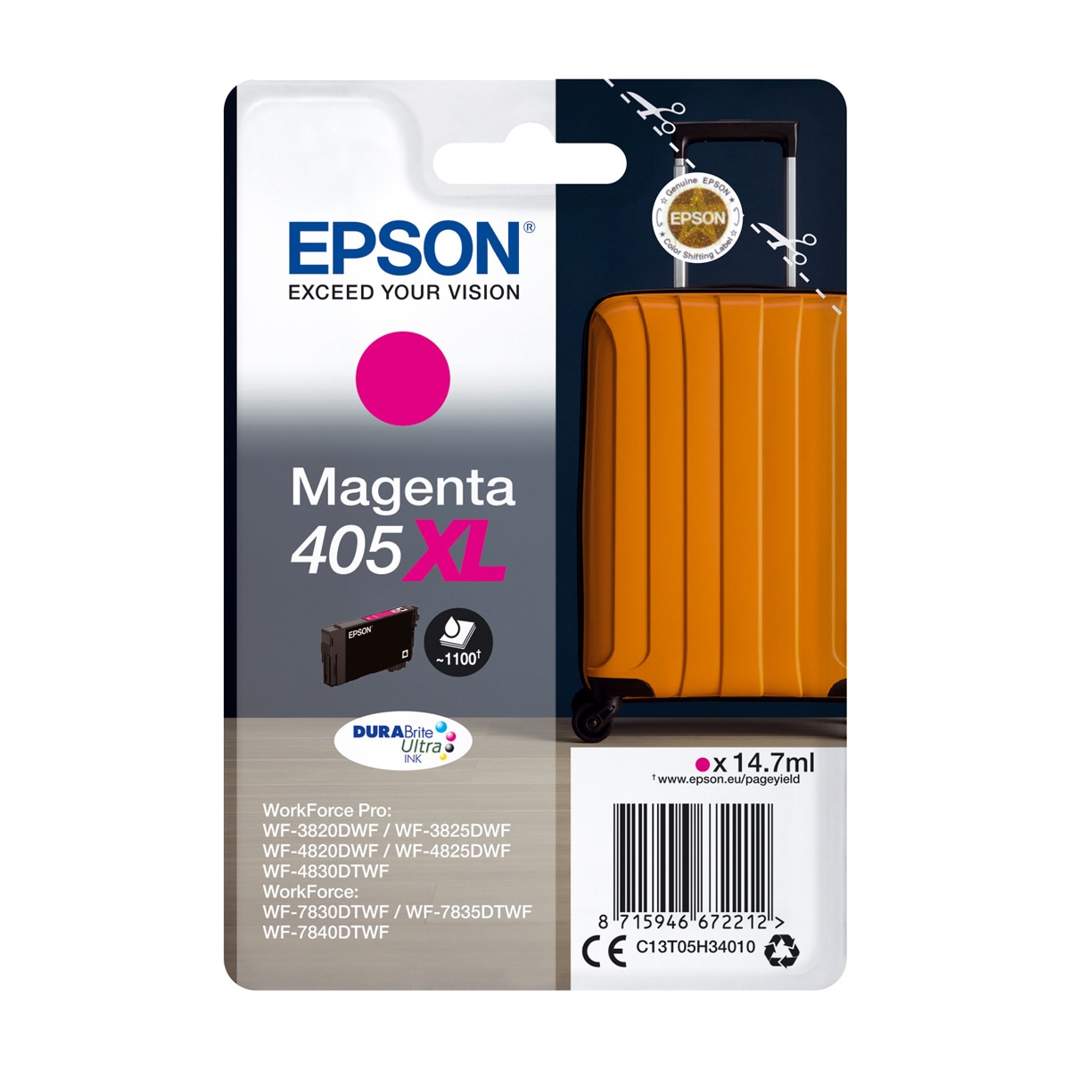Cartucho de tinta original Epson 405 XL magenta (C13T05H34010) 1