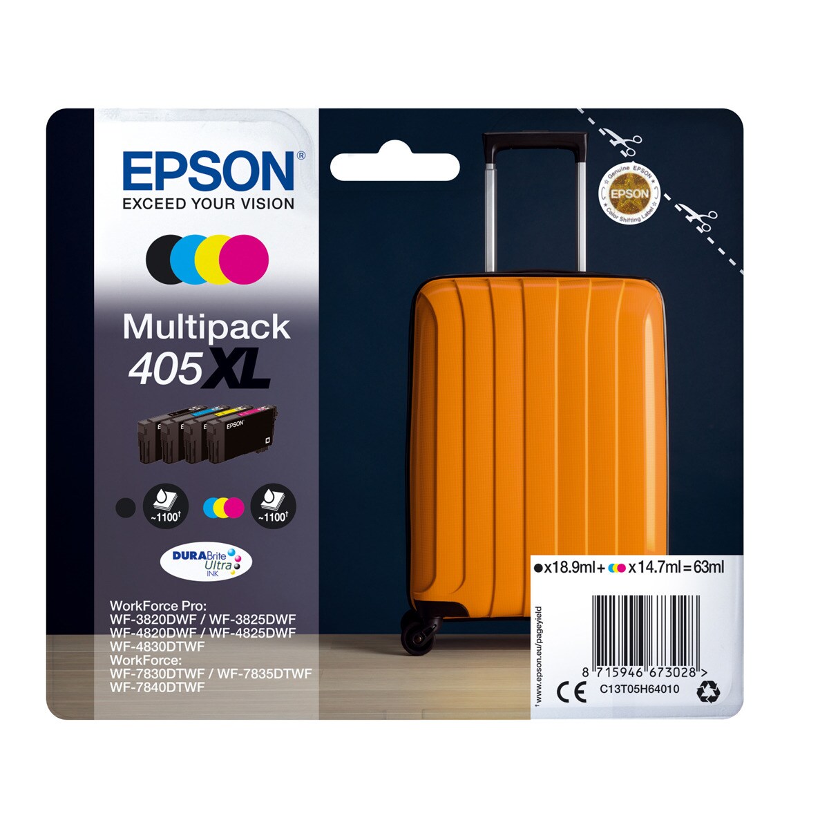 Multipack 4 cartuchos originales Epson 405 XL 4 colores (C13T05H64010) 1