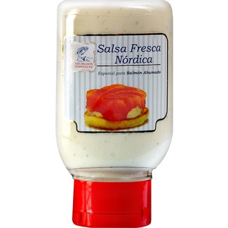 salsa fresca nórdica especial para salmón ahumado tarro 180 g - Ahumados Dominguez