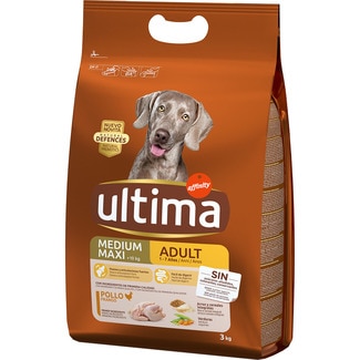 Medium Maxi Adult pienso para perros adultos medianos y grandes con pollo bolsa 3 kg - Ultima