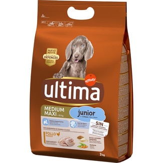 Medium Maxi Junior pienso para perros adultos medianos y grandes con pollo bolsa 3 kg - Ultima