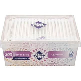 bastoncillos con palo de papel caja 200 unidades - Star Cott