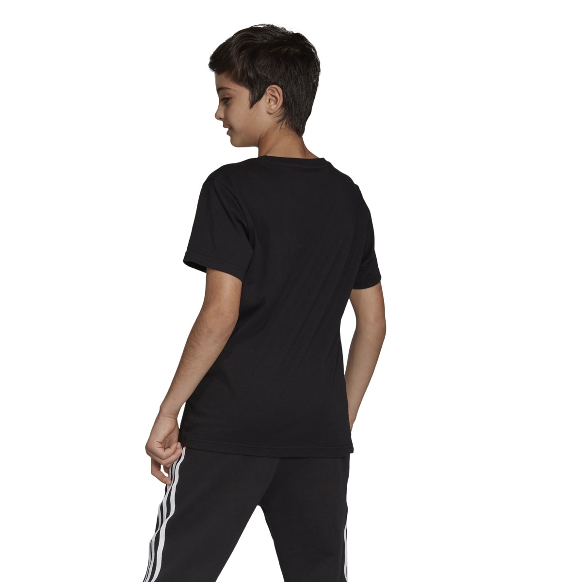 T-shirt de criança Trefoil adidas Originals Preto / Branco-7