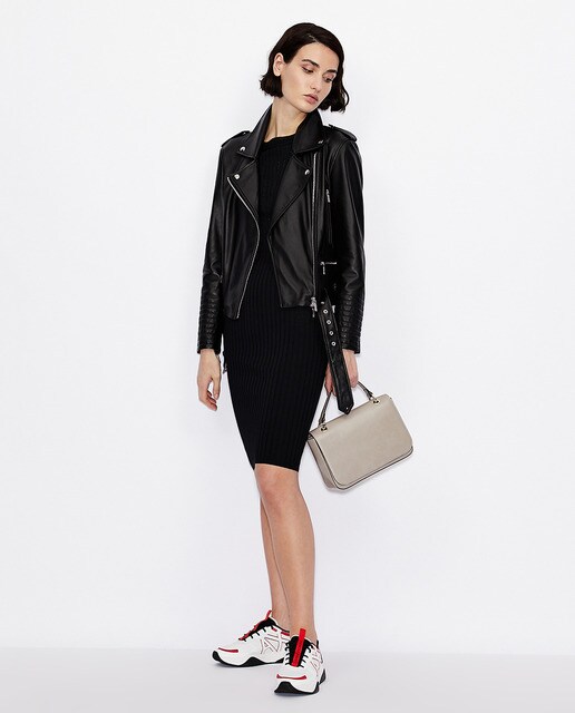Cazadora de mujer de piel y forro interior · Armani Exchange · El Corte  Inglés