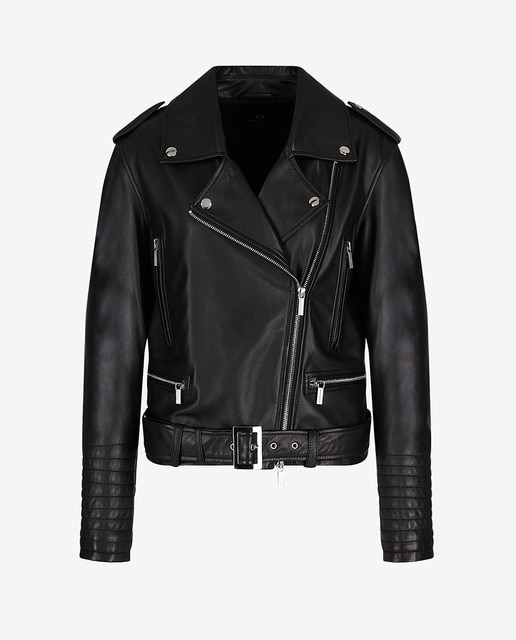 Cazadora de mujer de piel y forro interior · Armani Exchange · El Corte  Inglés