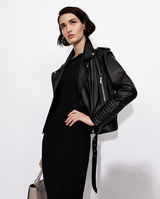 Cazadora de mujer de piel y forro interior · Armani Exchange · El Corte  Inglés