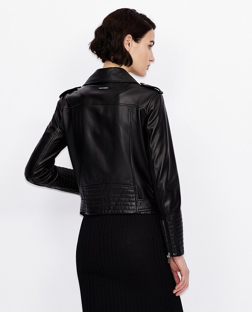 Cazadora de mujer de piel y forro interior · Armani Exchange · El Corte  Inglés