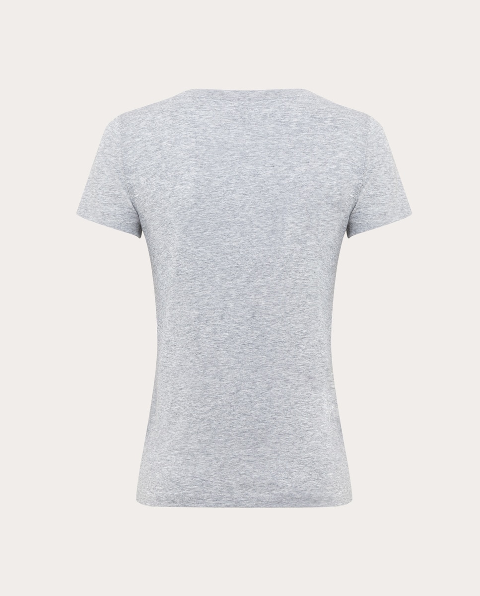 T-shirt de algodão Cinzento-2