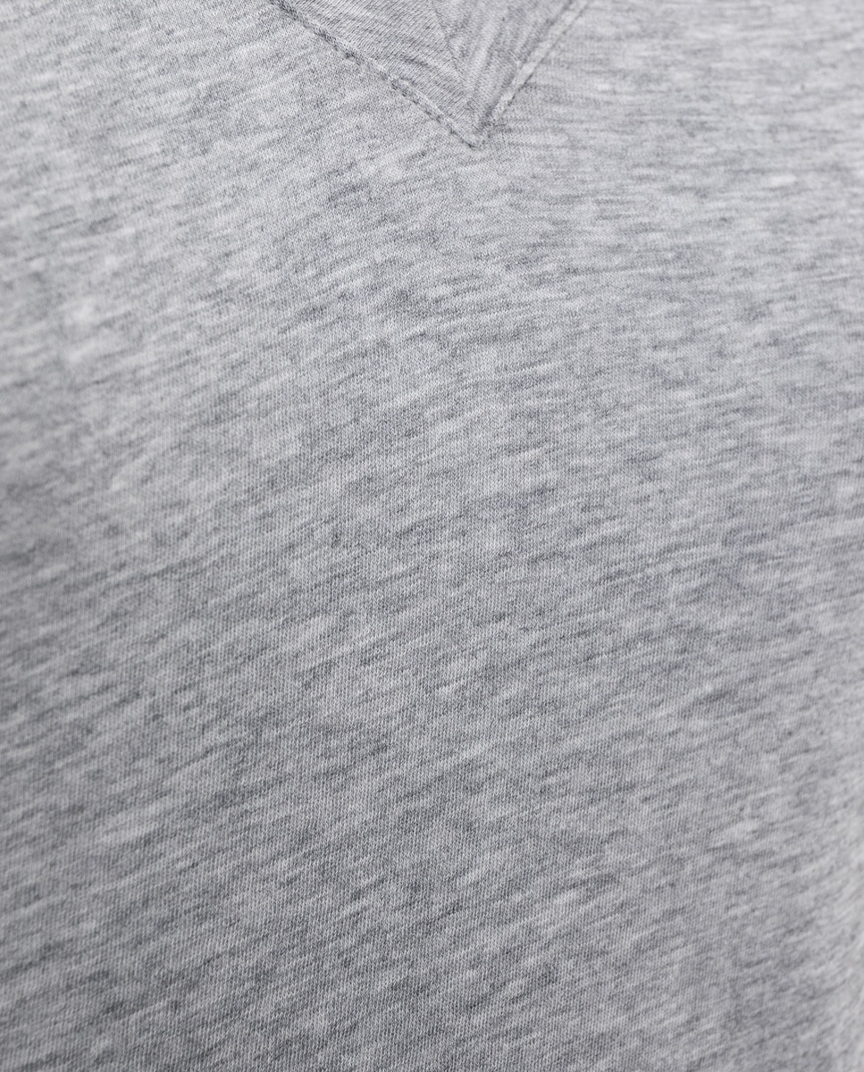 T-shirt de algodão Cinzento-3