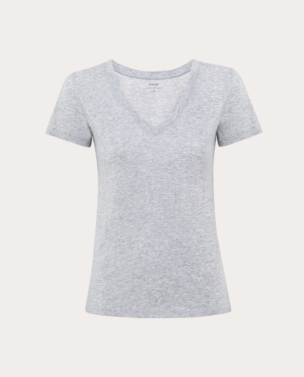 T-shirt de algodão Cinzento-1