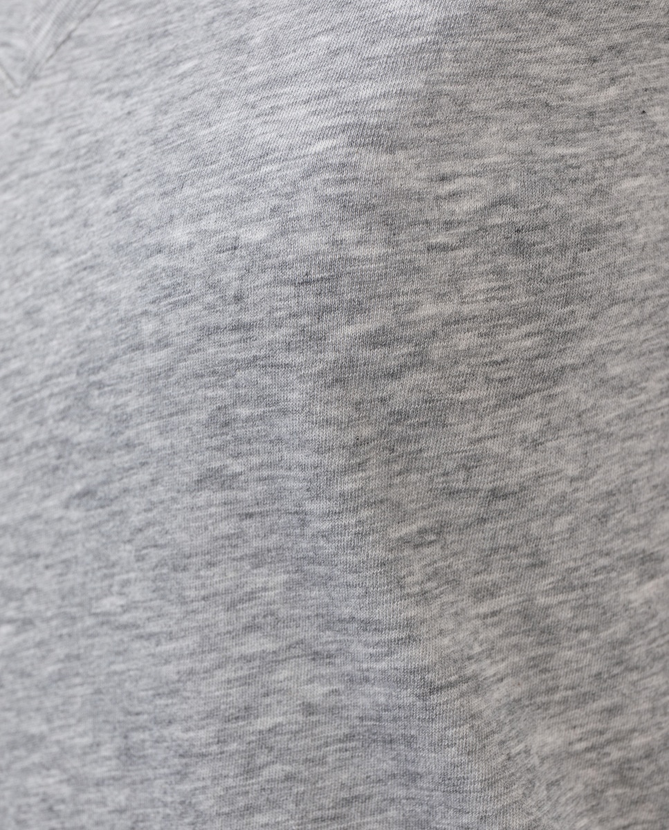 T-shirt de algodão Cinzento-4